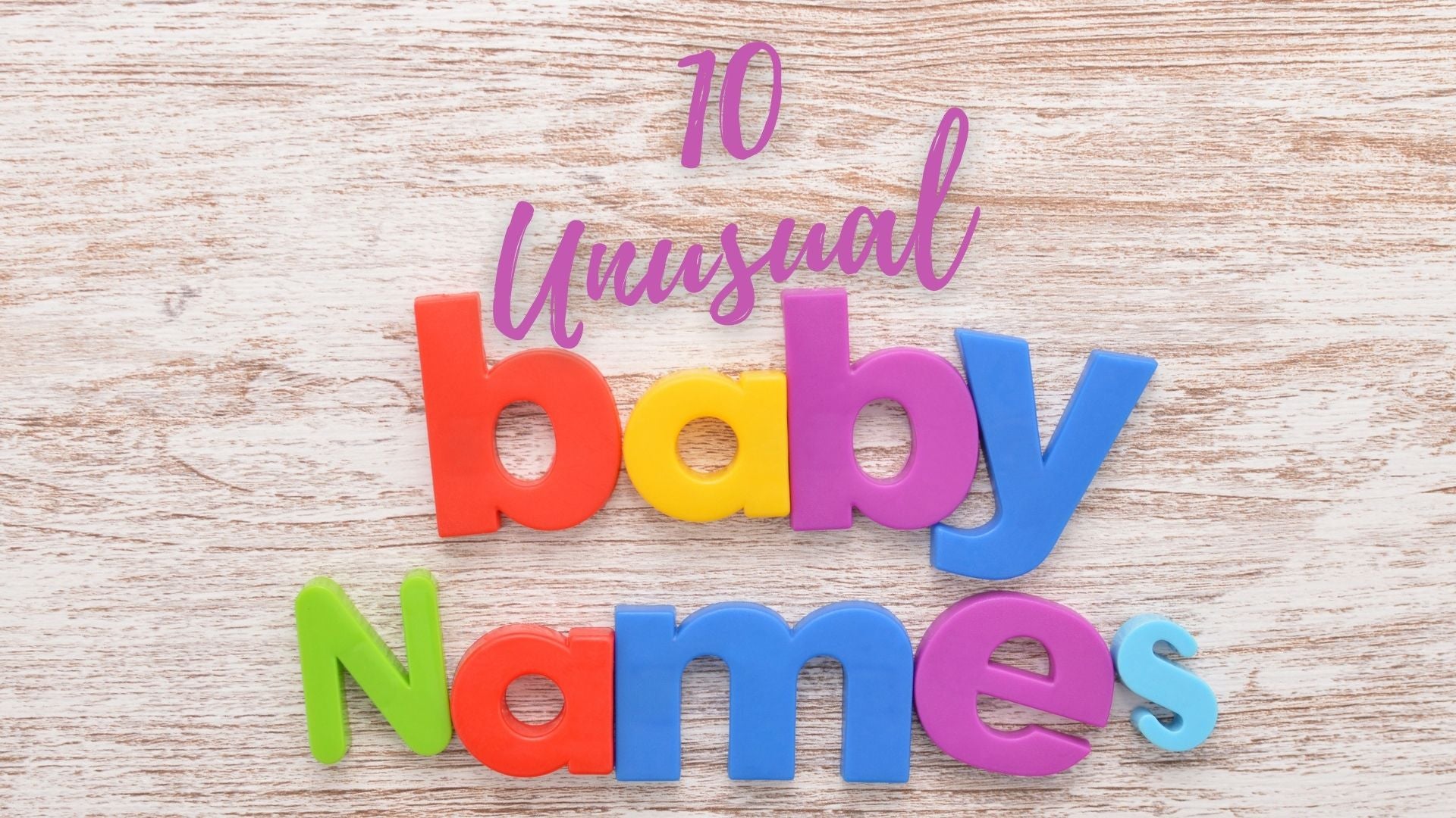 Unusual Baby Names graphic
