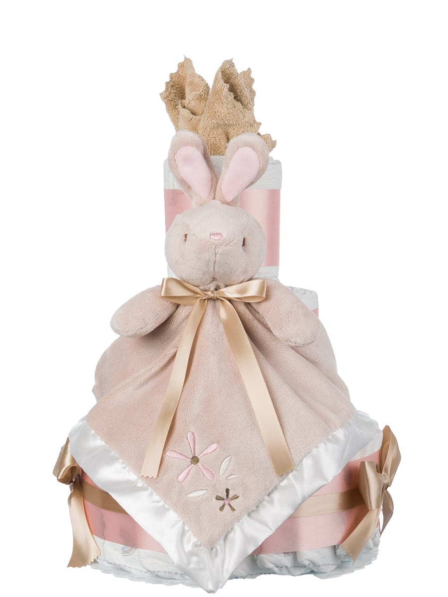 Lil' Baby Cakes Bunny Lovie Blanket Diaper Cake