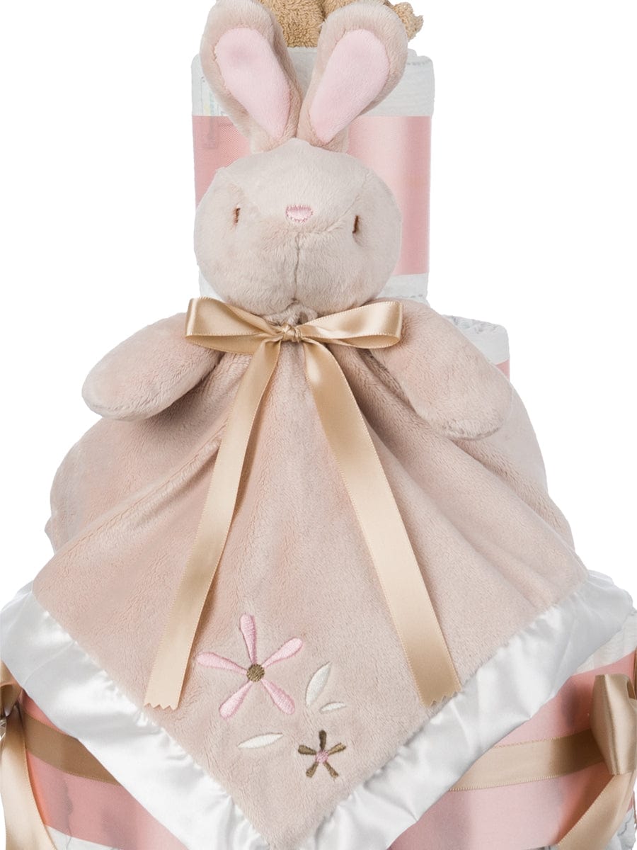 Lil' Baby Cakes Bunny Lovie Blanket Diaper Cake