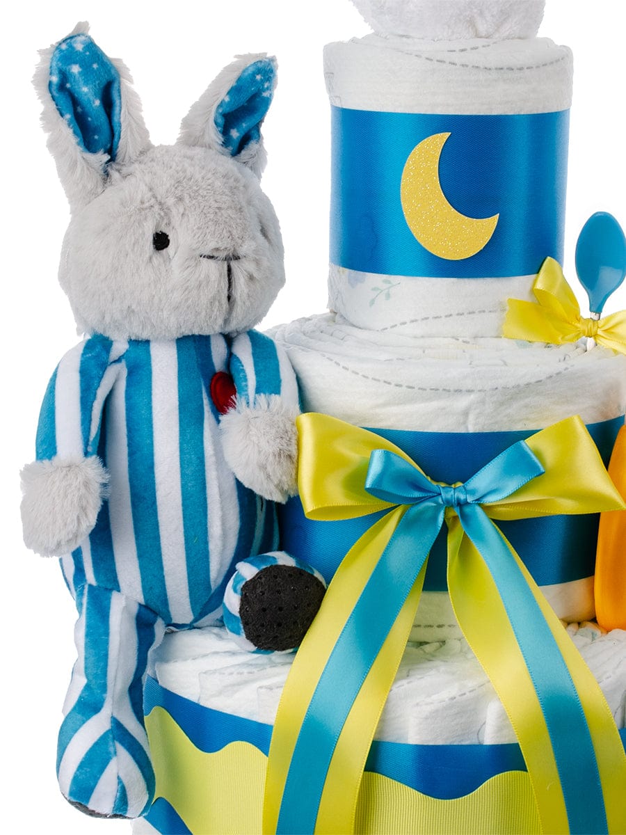 Lil' Baby Cakes Goodnight Moon 3 Tier Baby Diaper Cake with book
