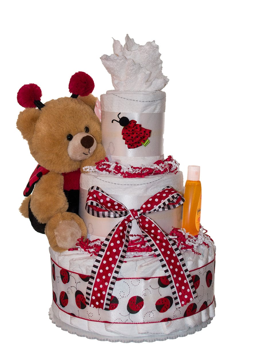 Lil' Baby Cakes Lil' Ladybug 3 Tier Diaper Cake