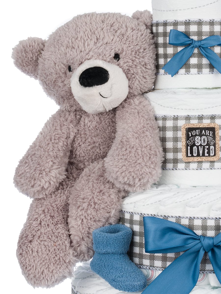 Lil' Baby Cakes You Are So Loved Baby Boy Diaper Cake