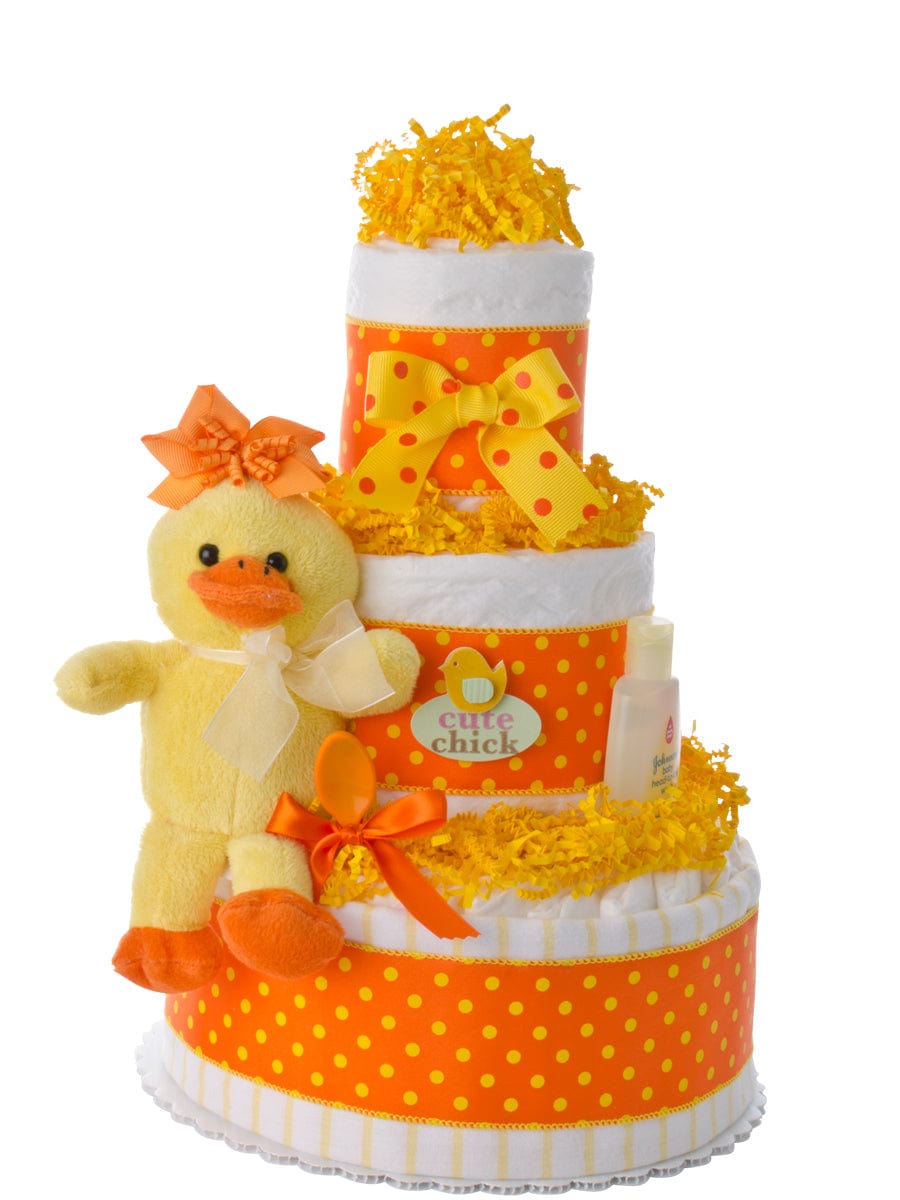 Lil' Baby Cakes Cute Chick Girl Diaper Cake