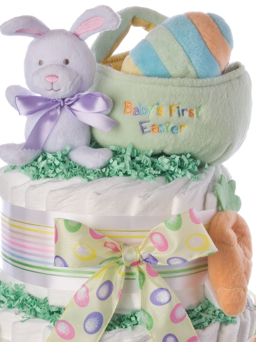 Lil' Baby Cakes First Easter 2 Tier Diaper Cake
