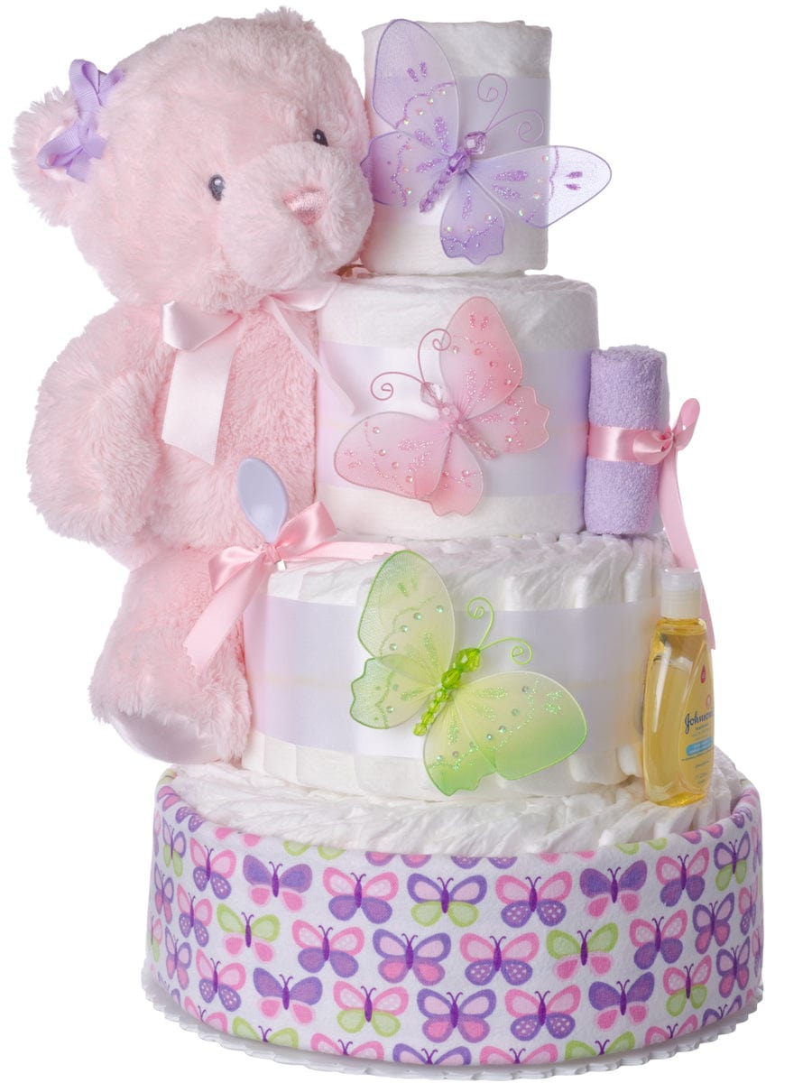 Lil' Baby Cakes Garden Girl Baby Diaper Cake for Girls