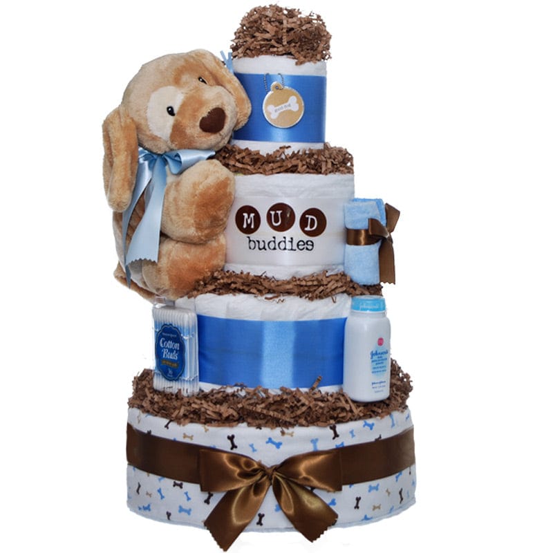 Lil' Baby Cakes Lil Puppy 4 Tier Diaper Cake