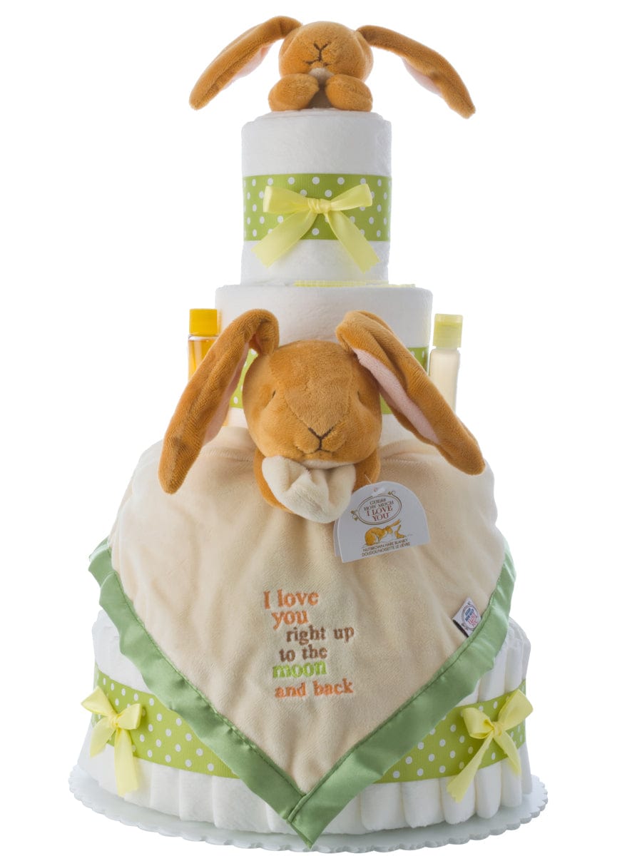 Lil' Baby Cakes Love You to the Moon Neutral Baby Shower Diaper Cake