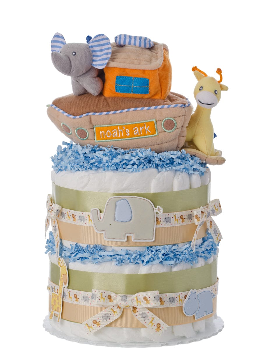 Lil' Baby Cakes Noahs Ark 2 Tier Diaper Cake