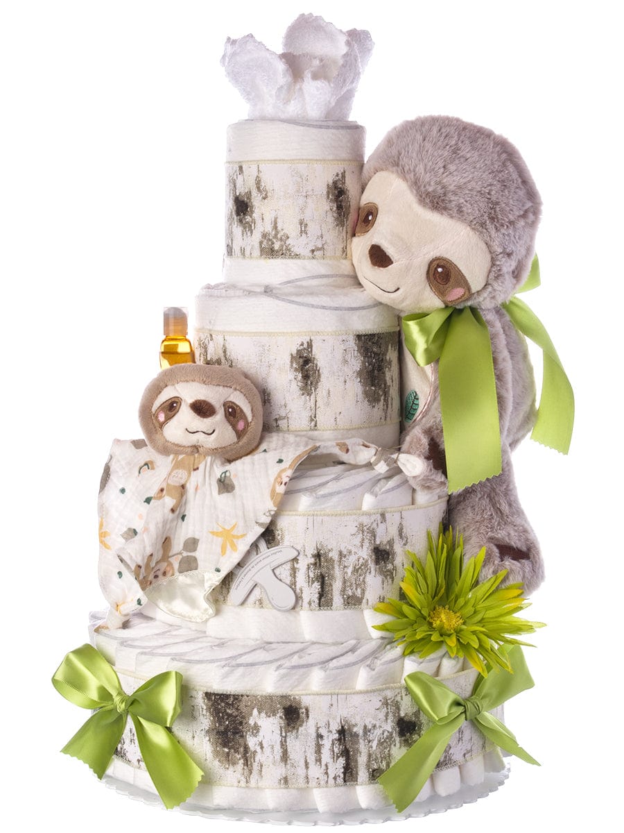 Lil' Baby Cakes Sammy the Sloth Neutral Diaper Cake