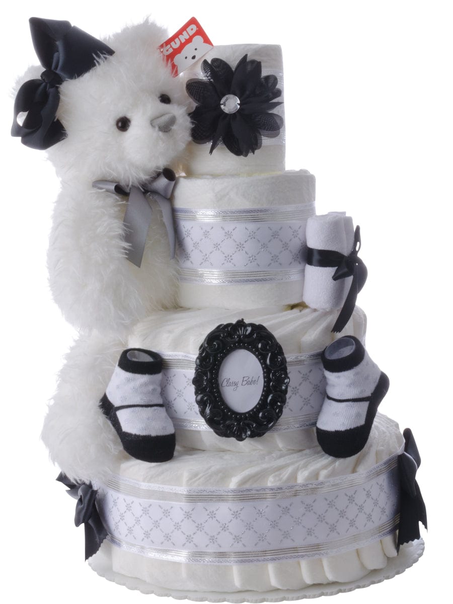 Lil' Baby Cakes Uptown Girl 4 Tier Diaper Cake