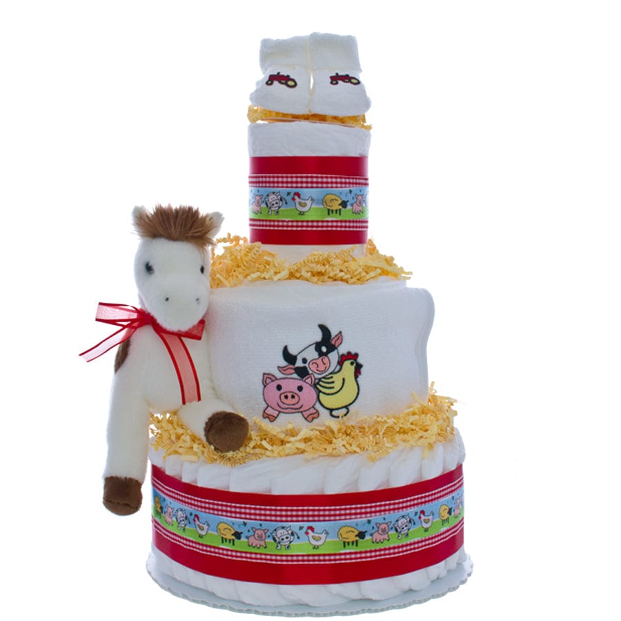 Lil' Baby Cakes Welcome To The Farm 3 Tier Diaper Cake