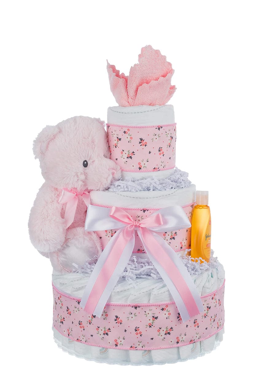 Lil' Baby Cakes Baby Girl 3 Tier Diaper Cake