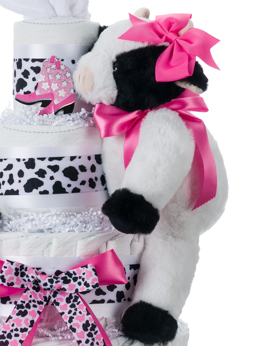 Lil' Baby Cakes Cow Girl Baby Diaper Cake