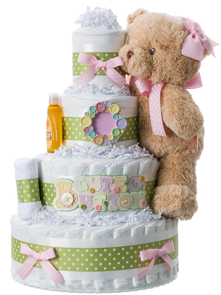 Lil' Baby Cakes Cute as a Button 4 tier  Lil' Baby Cake