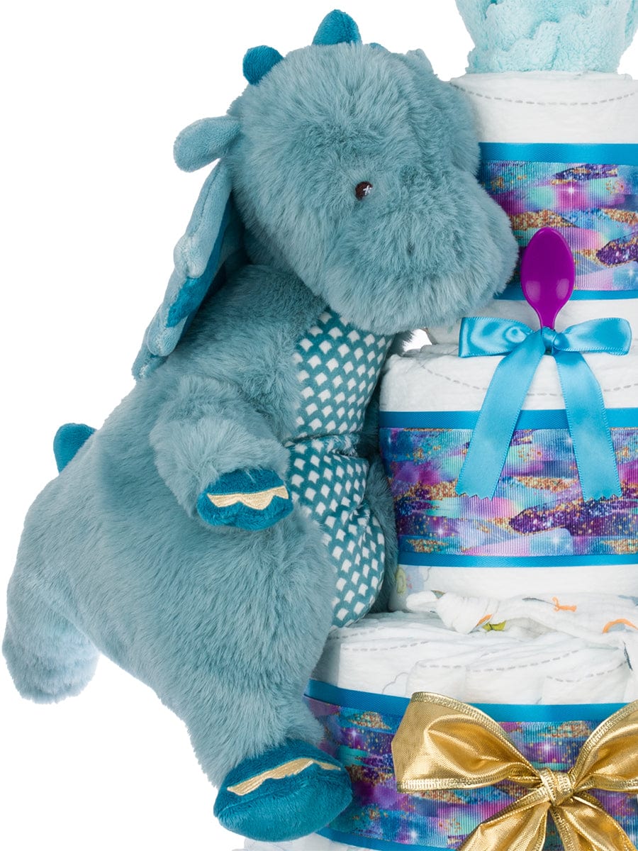 Lil' Baby Cakes Danny the Dragon 4 Tier Baby Diaper Cake