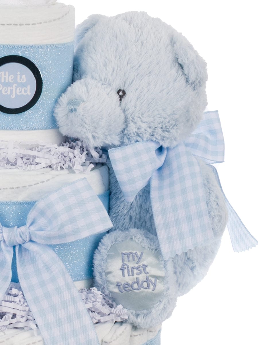 Lil' Baby Cakes Johnson baby products He is Perfect 3 Tier Diaper Cake for Boys