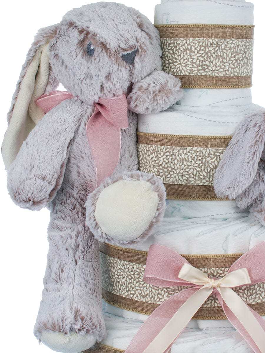 Lil' Baby Cakes Hopscotch Bunny Diaper Personalized Cake for Girls