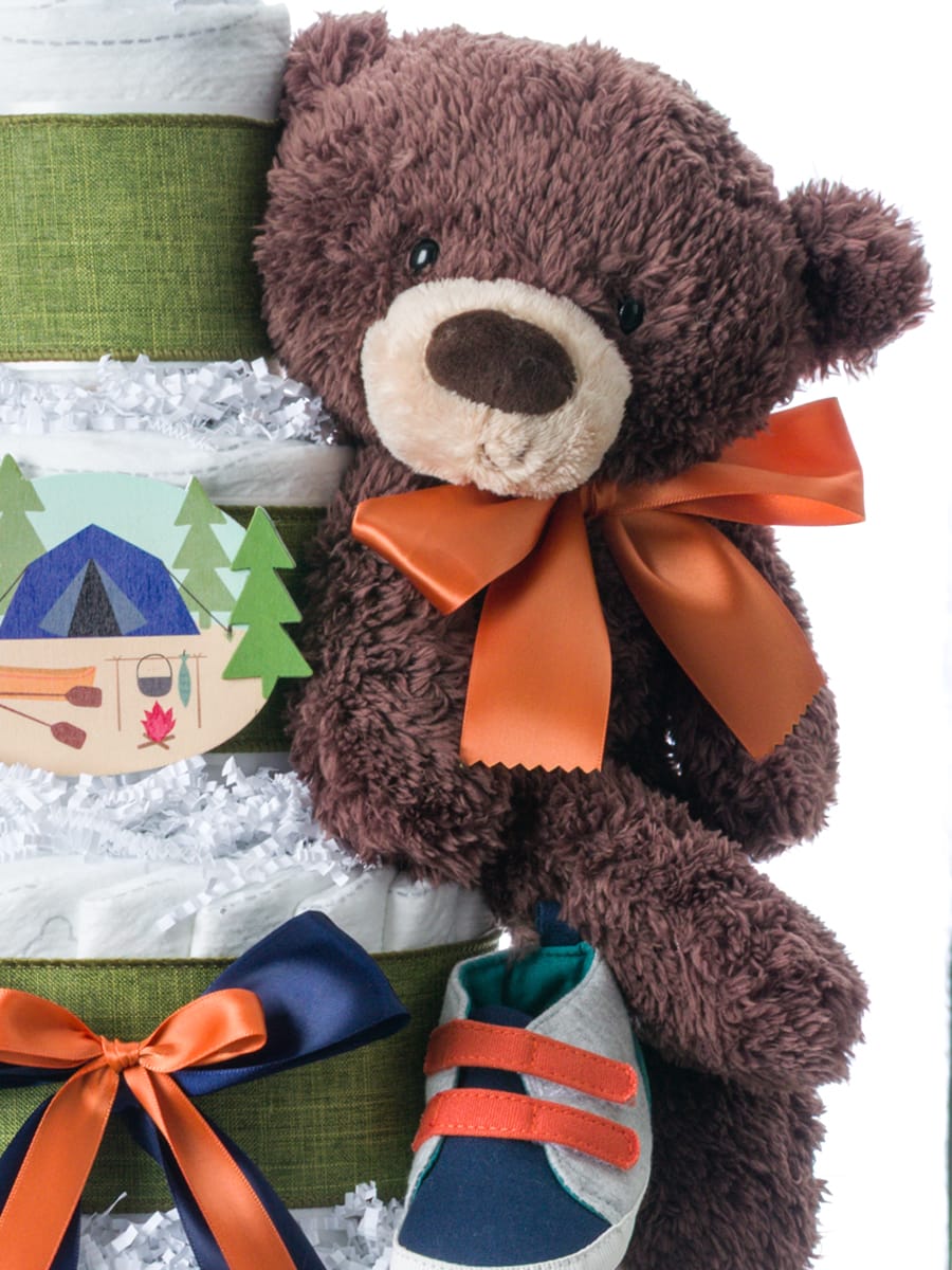 Lil' Baby Cakes Let's Go Camping Diaper Cake for Boys