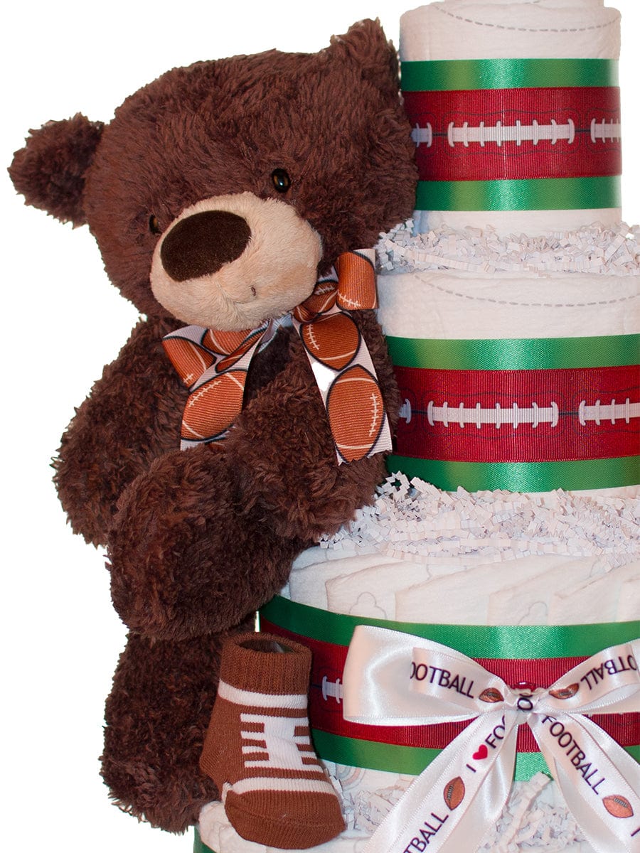 Lil' Baby Cakes Let's Play Football Diaper Cake for Boys