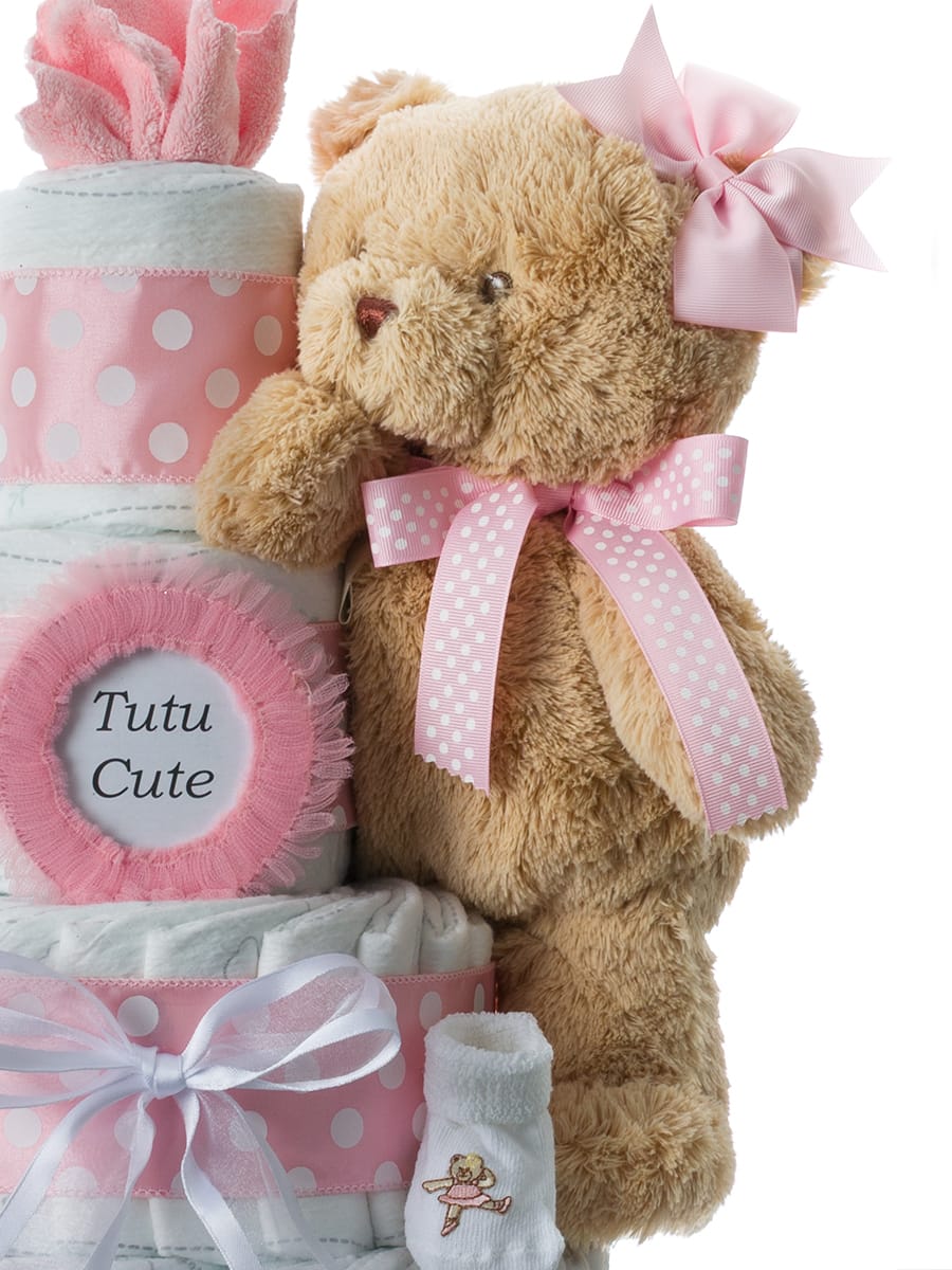 Lil' Baby Cakes Lil' Ballerina Diaper Cake for Girls