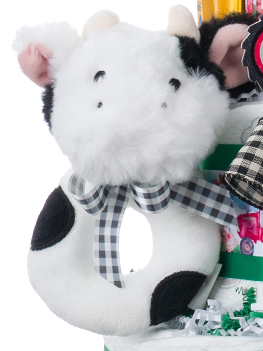 Lil' Baby Cakes Lil Barnyard Farm Theme 4 Tier Diaper Cake