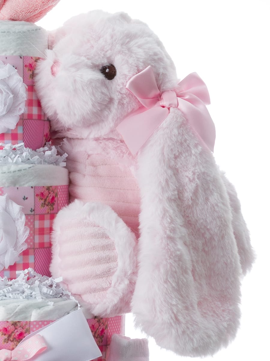 Lil' Baby Cakes Lil' Cottontail Baby Diaper Cake for Girls