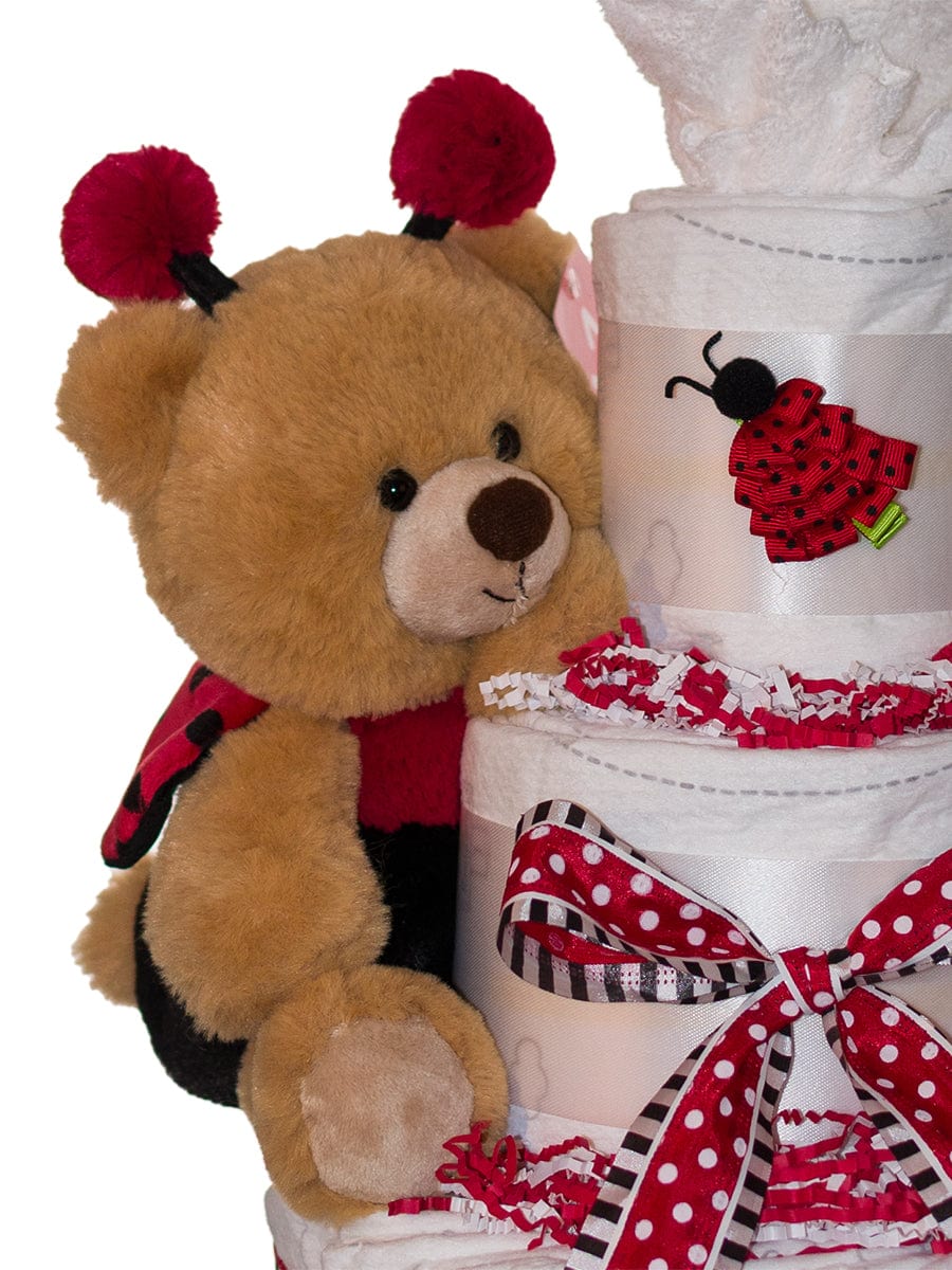 Lil' Baby Cakes Lil' Ladybug 3 Tier Diaper Cake