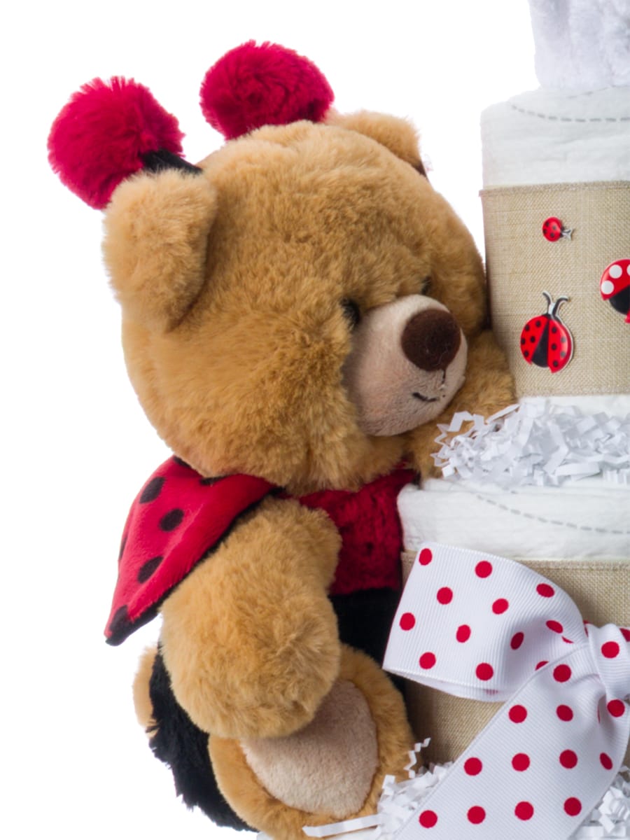 Lil' Baby Cakes Lil' Ladybug 3 Tier Diaper Cake