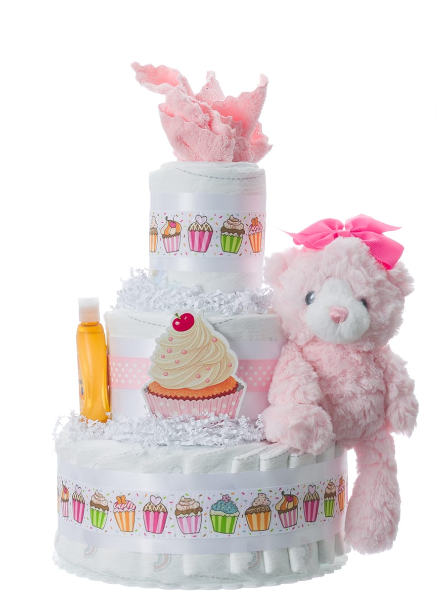 Lil' Baby Cakes Lil' Miss Cupcake Baby Diaper Cake