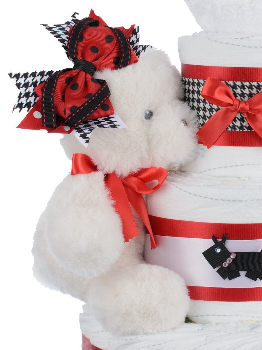 Lil' Baby Cakes Lil' Miss Terrier Diaper Cake for Girls