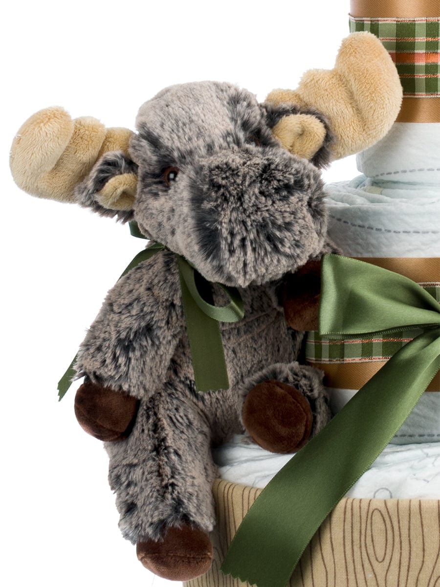 Lil' Baby Cakes Lil' Moose 3 Tier Diaper Cake for Boys
