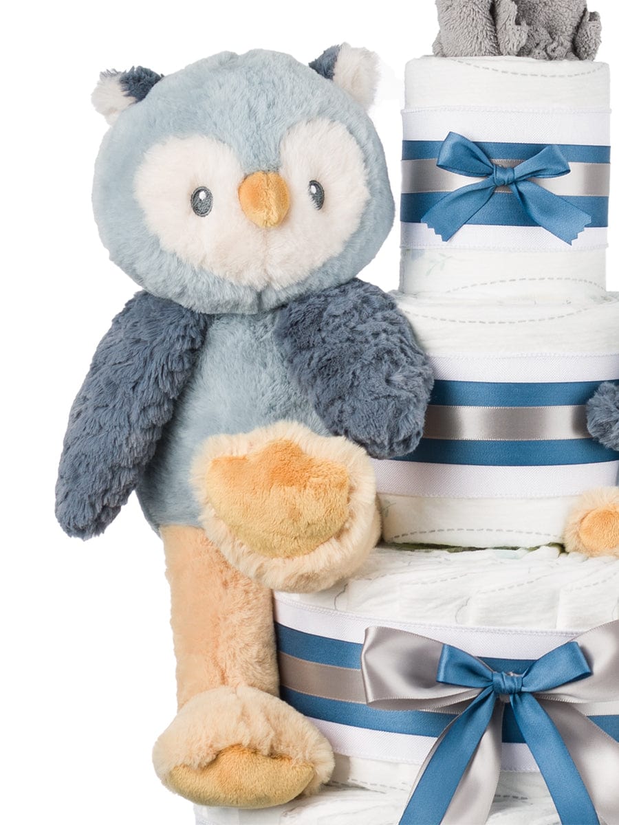 Lil&#39; Baby Cakes Lil Owl 4 Tier Diaper Cake