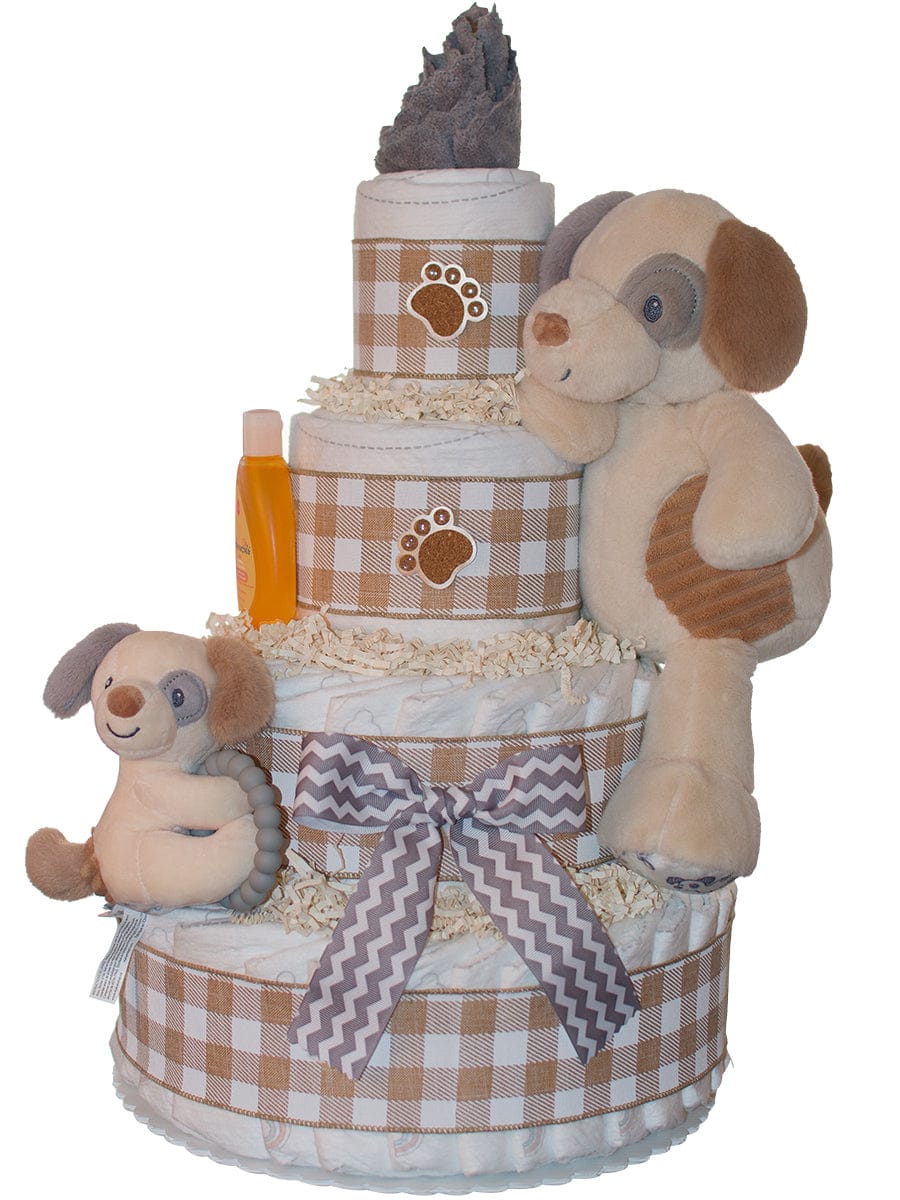 Lil' Baby Cakes Lil Puppy 4 Tier Diaper Cake
