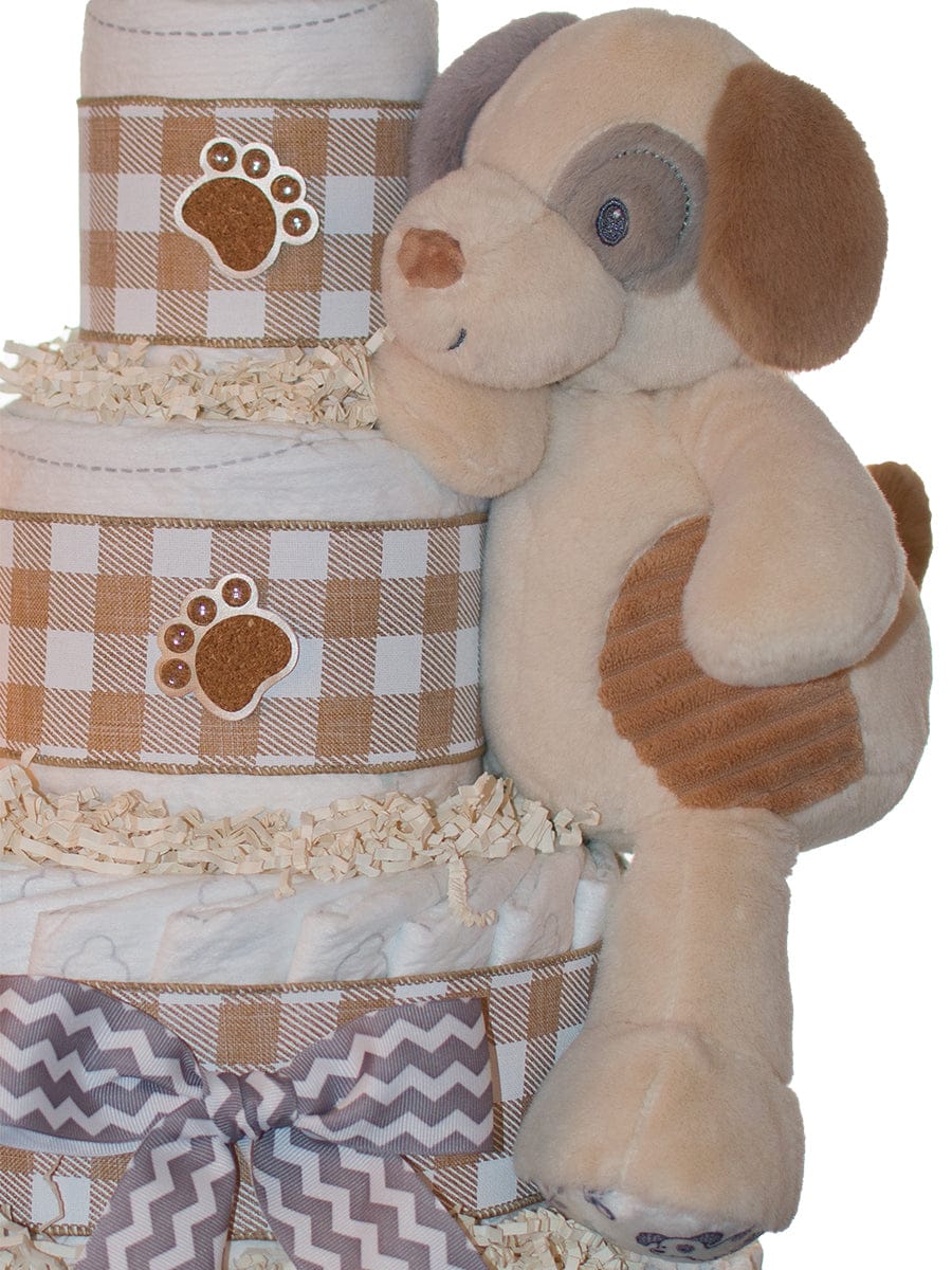 Lil' Baby Cakes Lil Puppy 4 Tier Diaper Cake