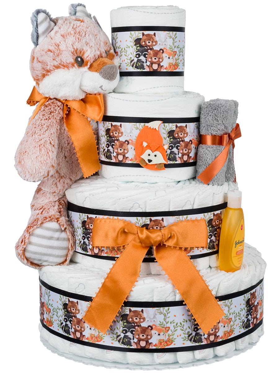 Lil&#39; Baby Cakes My Lil&#39; Fox Neutral Diaper Cake