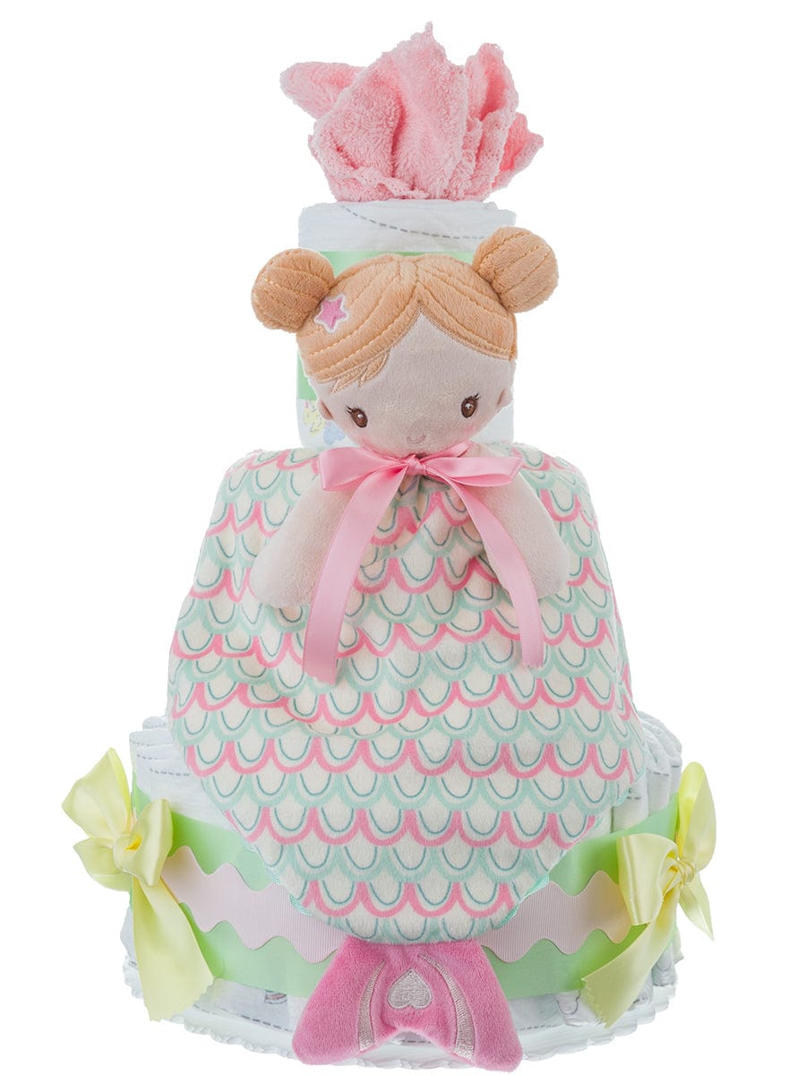 Lil' Baby Cakes My Lil' Mermaid Girls Three Tier Diaper Cake