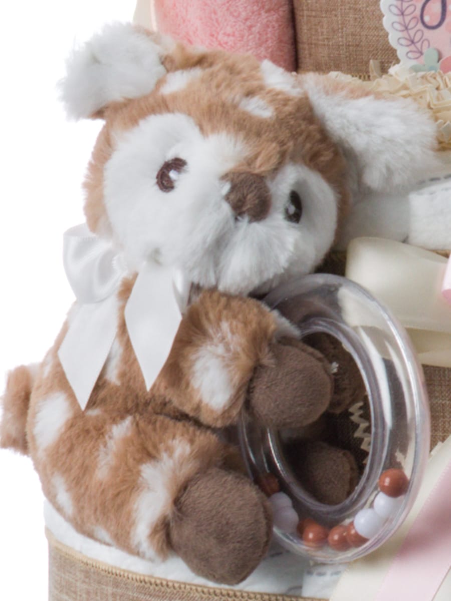 Lil' Baby Cakes Johnson baby products O Deer Baby Diaper Cake for Girls
