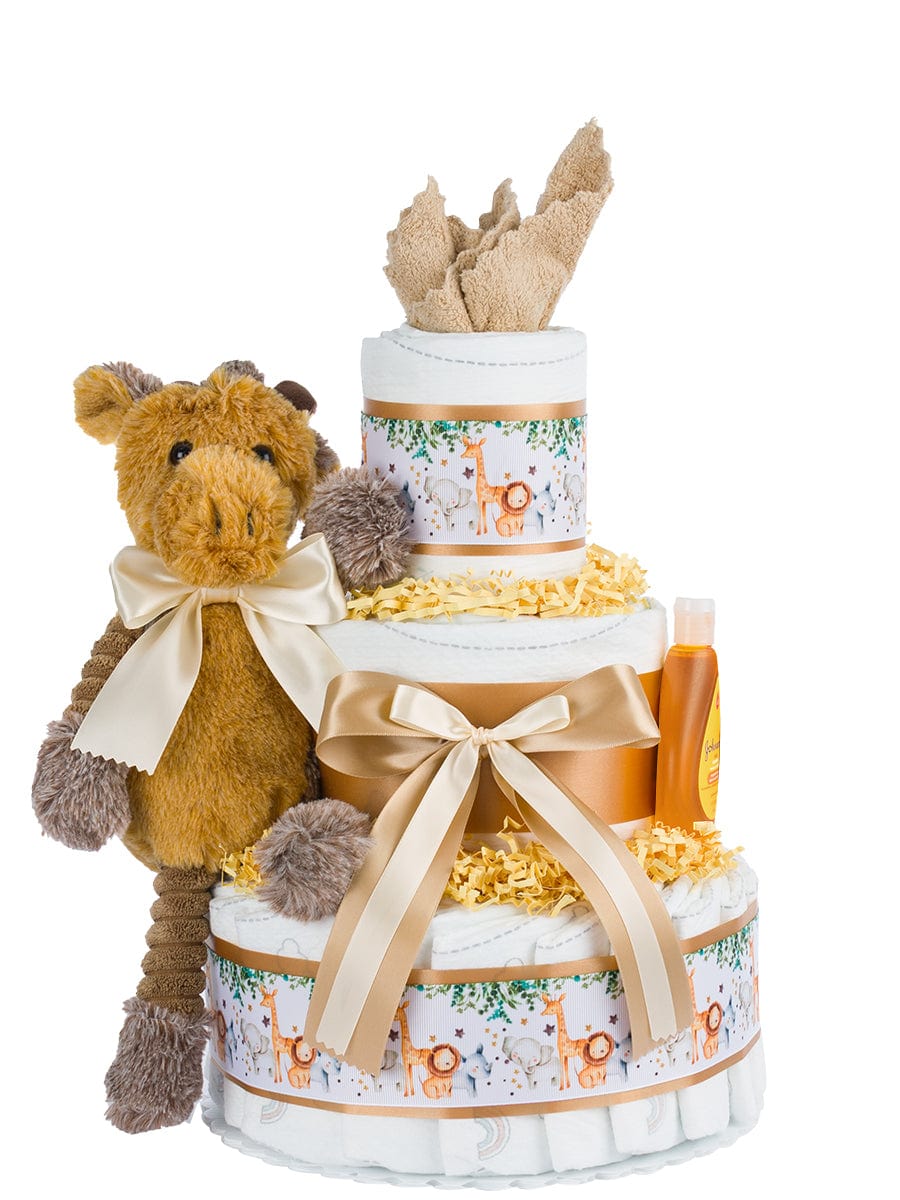 Lil' Baby Cakes Safari 3 Tier Diaper Cake