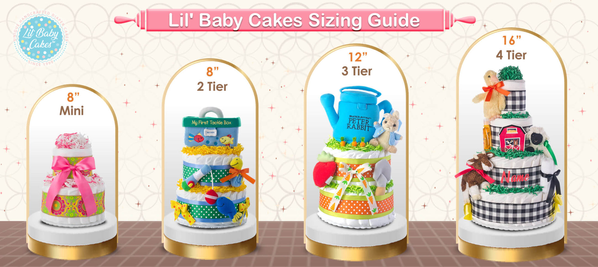 Lil' Baby Cakes Shop by Size Banner