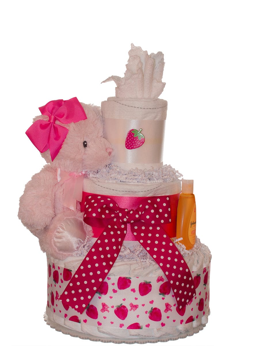 Lil' Baby Cakes So Berry Cute 3 Tier Diaper Cake for Girls