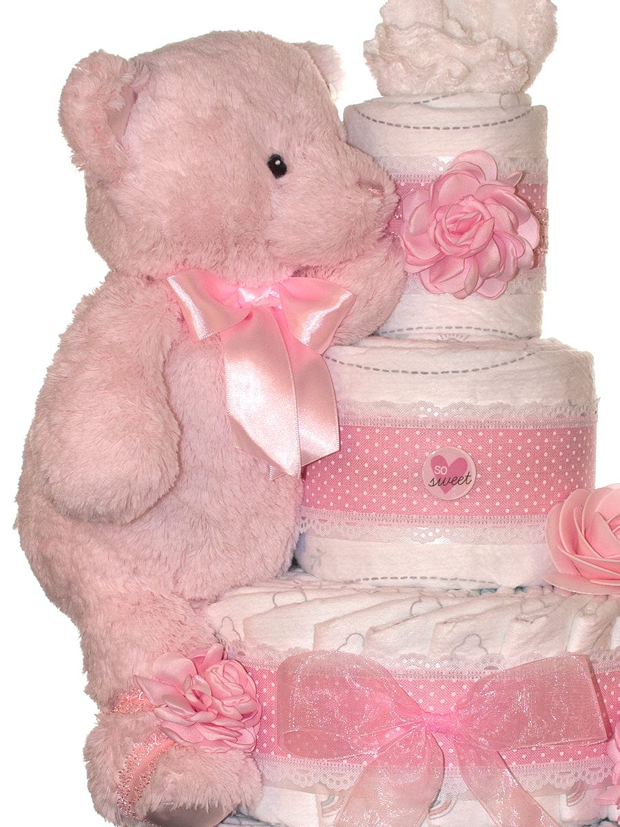 Lil' Baby Cakes So Sweet Girl 4 Tier Diaper Cake
