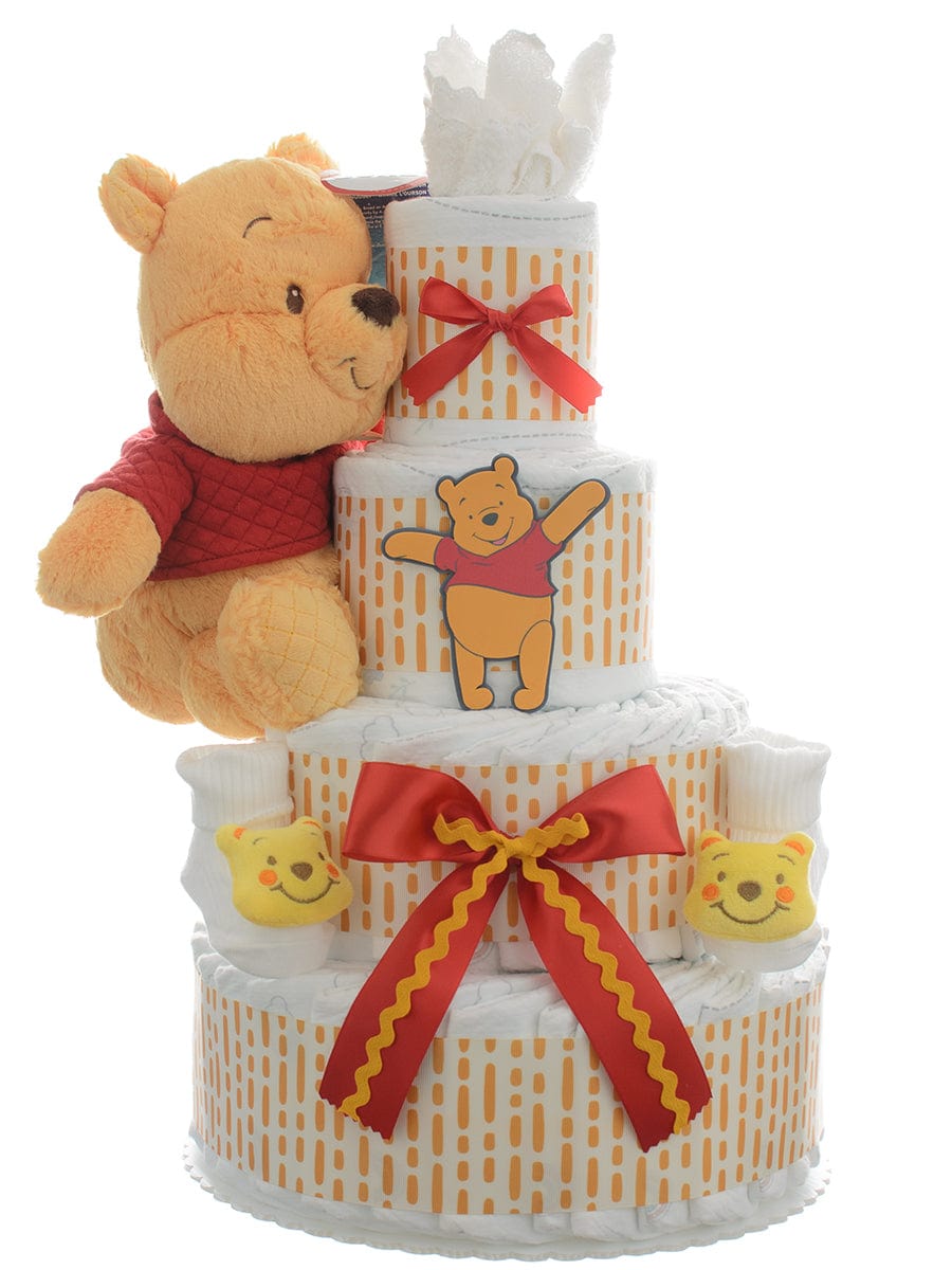 Lil' Baby Cakes Winnie The Pooh 4 Tier Diaper Cake