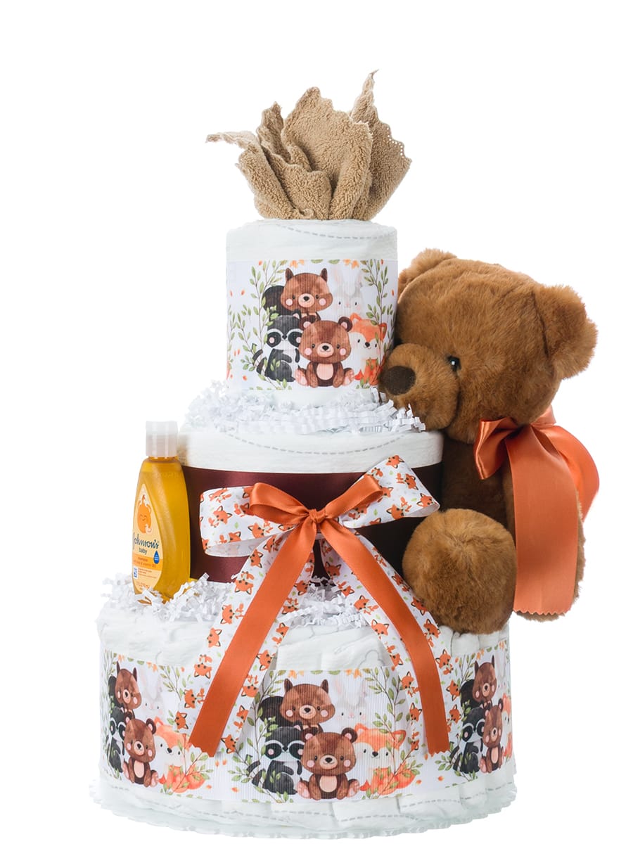 Lil' Baby Cakes Woodland Themed Baby Diaper Cake