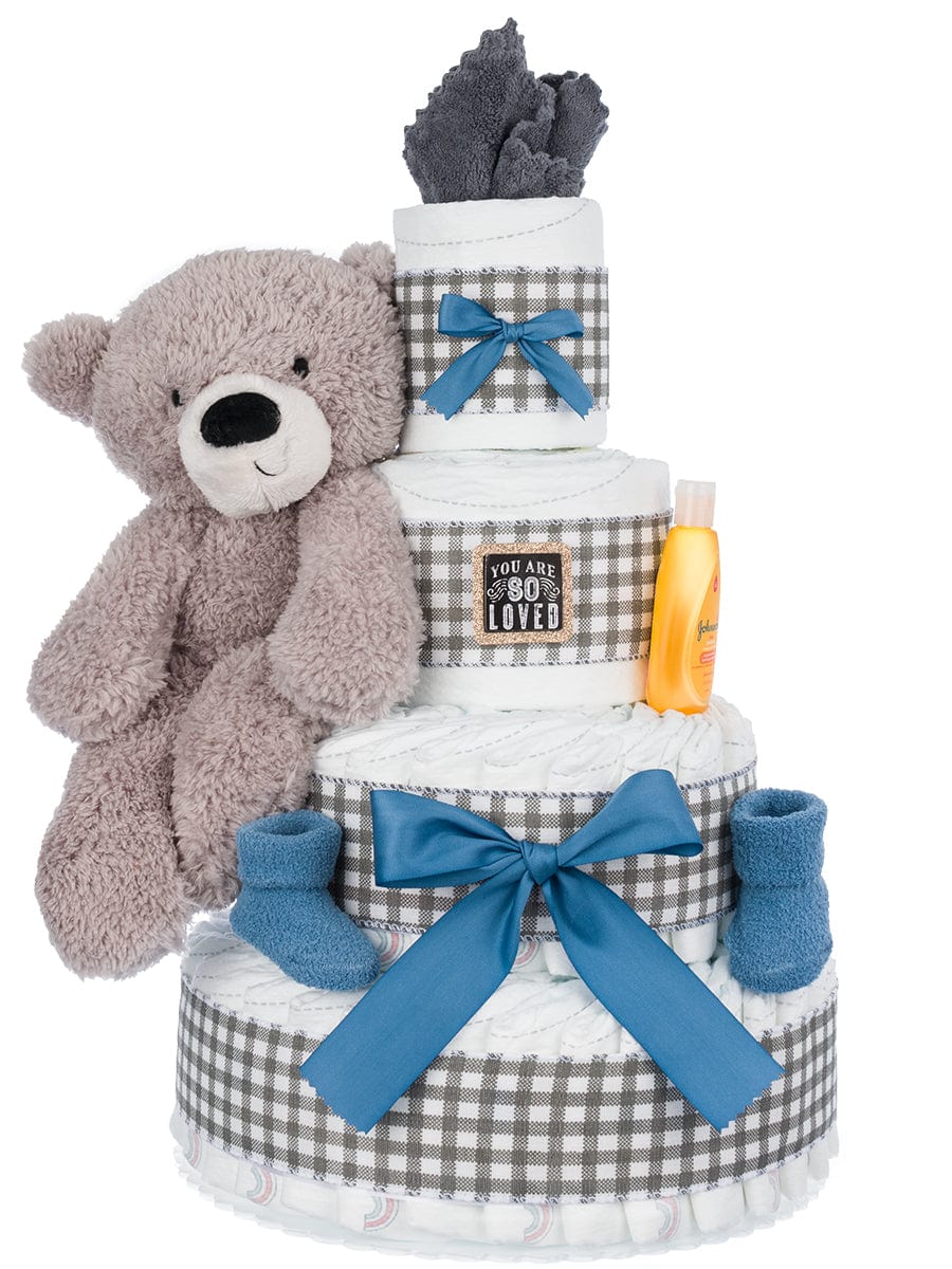 Lil&#39; Baby Cakes You Are So Loved Baby Boy Diaper Cake