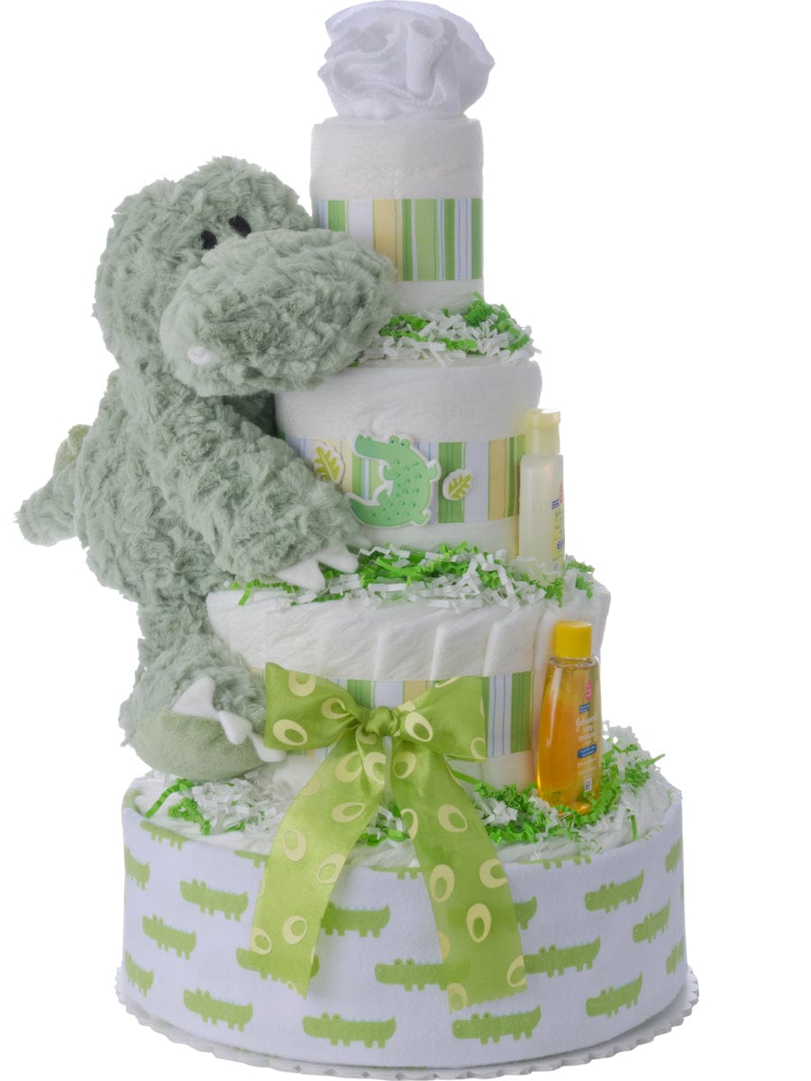 Lil&#39; Baby Cakes Alan Alligator Diaper Cake for Boys