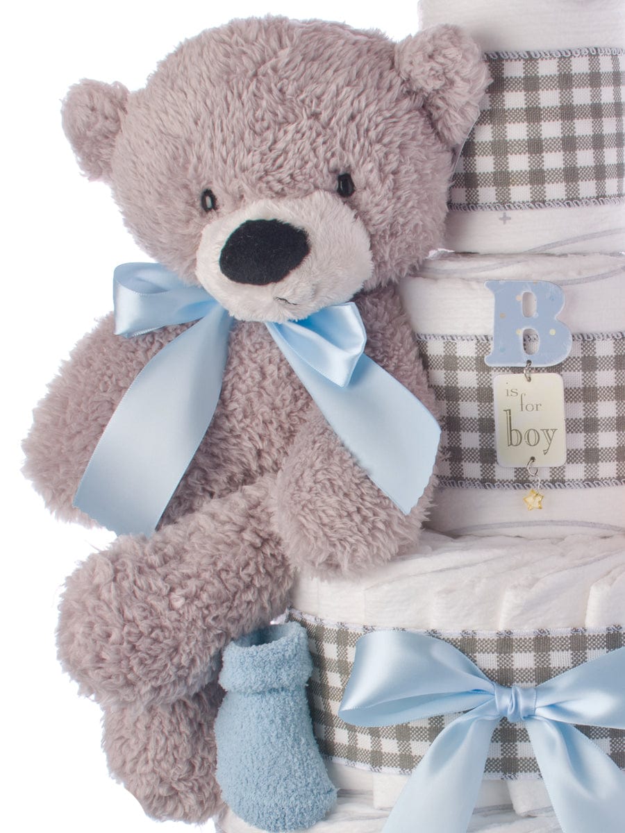 Lil' Baby Cakes B is for Boy 4 Tier Diaper Cake