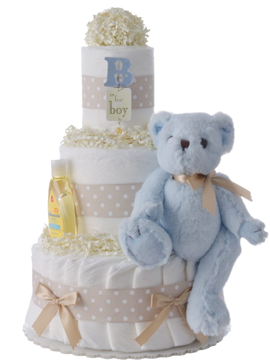 Lil' Baby Cakes B is for Boy Three Tier Diaper Cake
