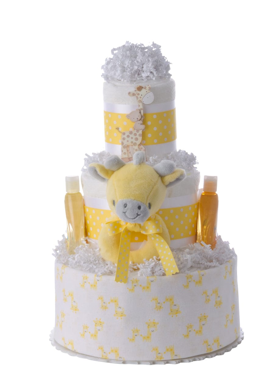 Lil' Baby Cakes Baby Giraffe 3 Tier Diaper Cake