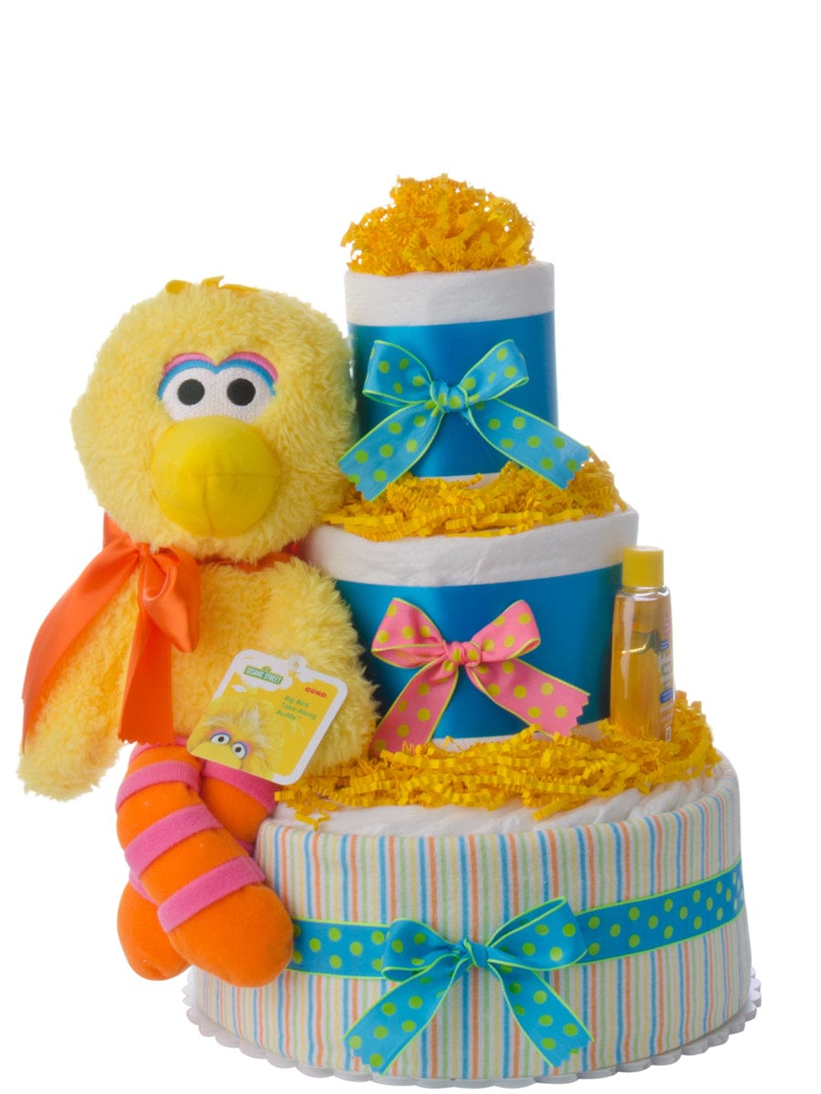 Lil' Baby Cakes Big Bird Neutral Diaper Cake