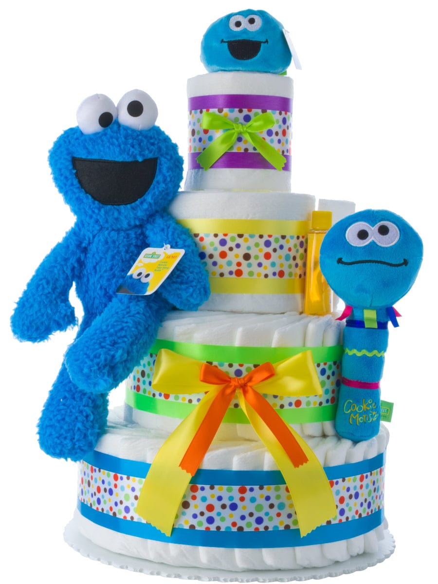 Lil&#39; Baby Cakes Cookie Monster Baby Diaper Cake